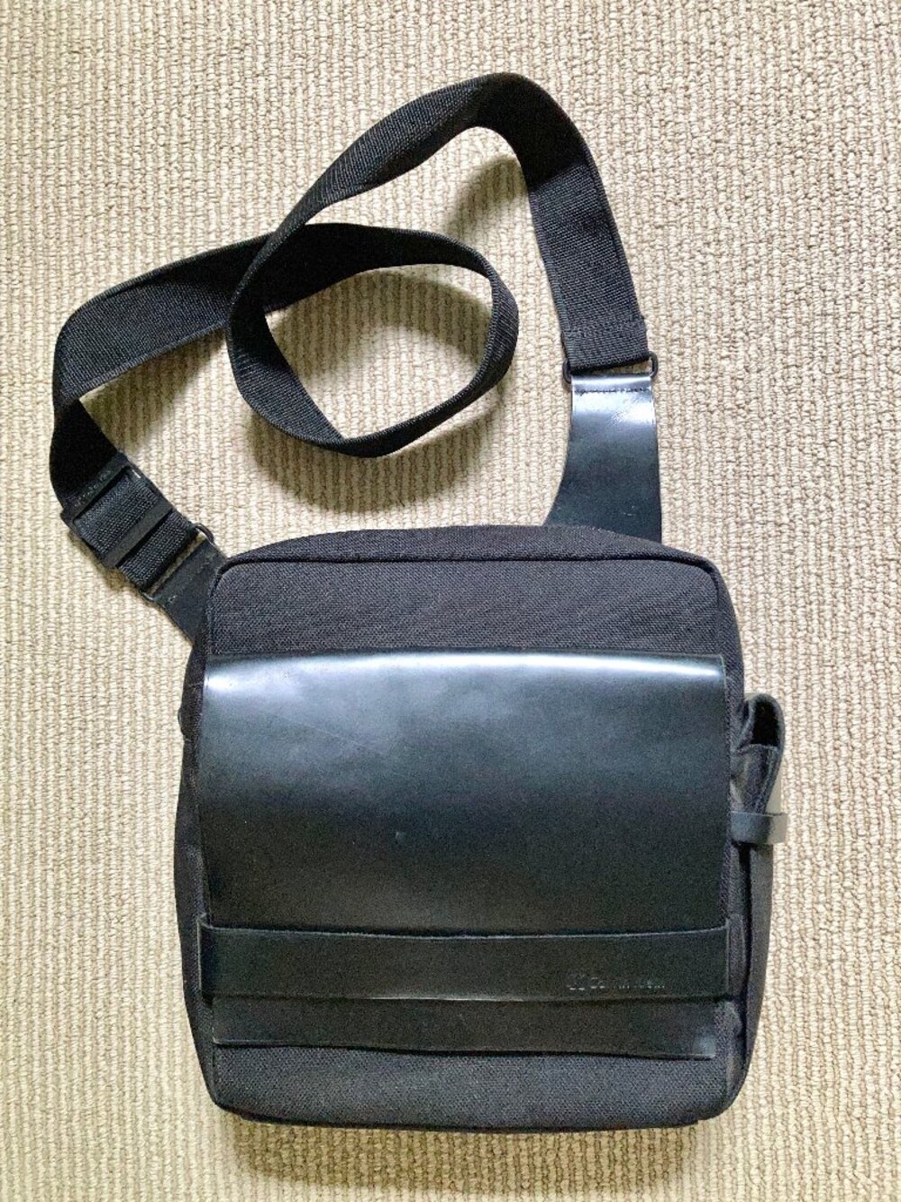 Large Vegan Leather Messenger Bag